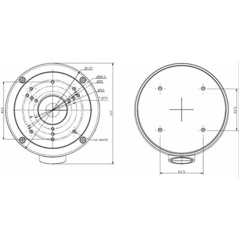 Staffa inclinata montaggio a soffitto per telecamera dome Hikvision DS-1281ZJ-S
