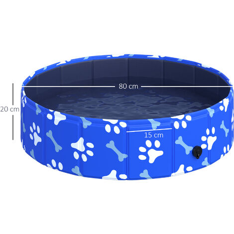 PawHut Piscina Rigida per Cani Taglia Piccola 25kg in Plastica