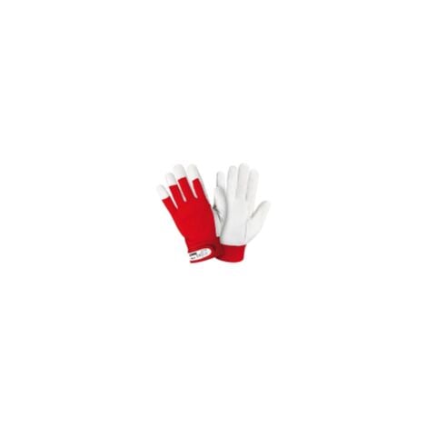 Ariete guanti da lavoro in pelle fiore di maialino polsino con strappo tg 8 blu