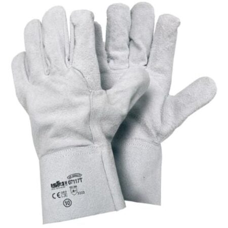 Ariete guanti da lavoro in crosta bovina rinforzati extra tg 10 colore grigio