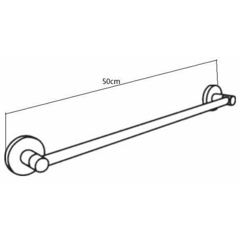 Porta asciugamani da parete 50 cm in metallo cromato  Sprint