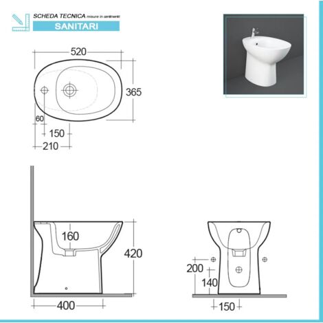Sanitari tradizionali Rimless Morning scarico a terra e sedile soft-close