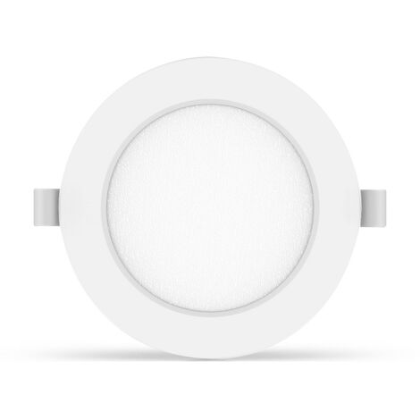 Faretto Led slim da incasso 6W Rotondo Cornice bianca Apertura 100 gradi Bianco freddo 6500K Aigostar