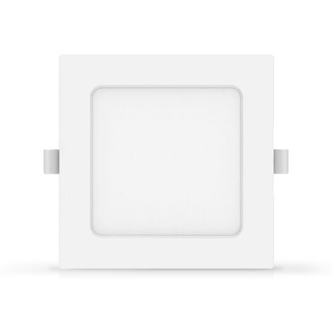 Faretto Led slim da incasso 9W Quadrato Cornice bianca Apertura 100 gradi Bianco neutro 4000K Aigostar