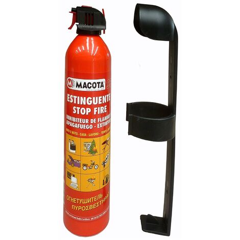 Estintore portatile "Stop fire" con supporto 1kg auto barca casa camper incendio