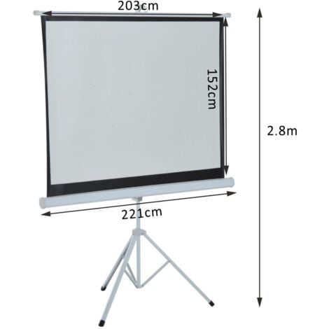 easycomfort schermo di proiezione 100 pollici con treppiedi formato 4:3