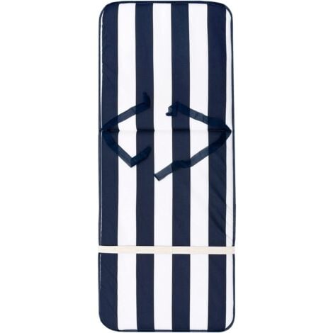 Cuscino Sedia Poltrona Morbido A righe Coprisedia Giardino Interno Esterno 100% Made In Italy - Blu