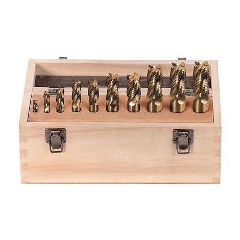 SERIE SET 10 FRESE FRONTALI A CANDELA PER FRESARE A 4 TAGLIENTI FERVI F001/10