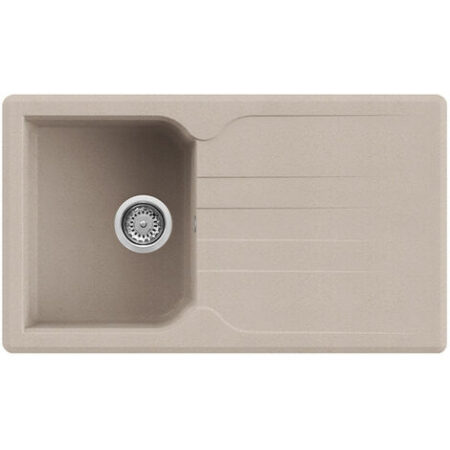 Lavello Quareco incasso 1 vasca con gocciolatoio 86x50 Prime 861 Granito Avena QLP861AV