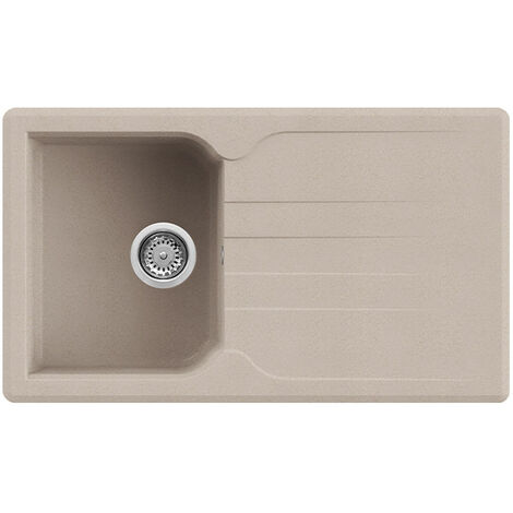 Lavello Quareco incasso 1 vasca con gocciolatoio 86x50 Prime 861 Granito Avena QLP861AV