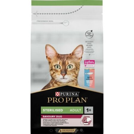 Purina Pro Plan Optisavour per Gatti聽Adult Sterilised聽 da 1,5 Kg  Merluzzo con Trota
