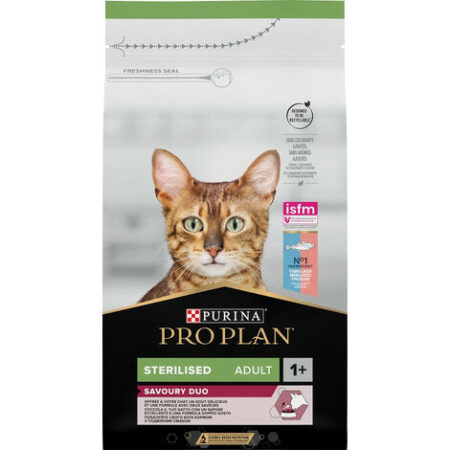 Purina Pro Plan Optisavour per Gatti聽Adult Sterilised聽 da 1,5 Kg  Merluzzo con Trota