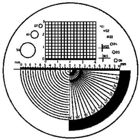 Eschenbach 115202 Scala di precisione per lenti d'ingrandimento Lente: (Ø) 23 mm