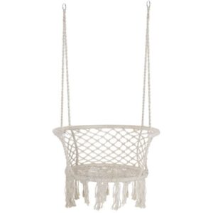 Outsunny Amaca da Giardino Boho Chic Sedia Sospesa per Interni Esterni