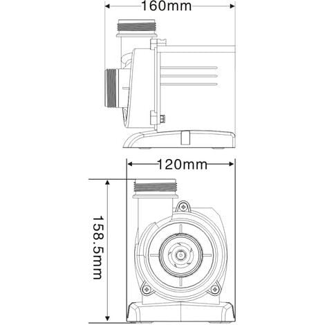 SunSun CPP-12000 Pompa di ricircolo acqua piscina fontana 12.000 l/h 100 W, Pompa di circolazione