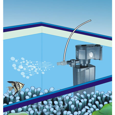 SunSun JP-023F Pompa acquario con filtro interno 1000l/h 16w, con tubo ossigenazione