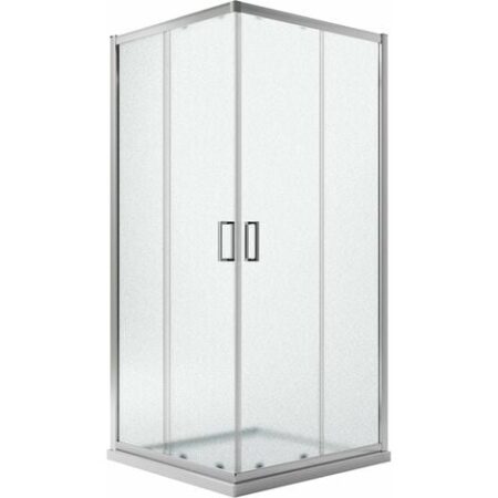 Box doccia angolare scorrevole vetro stampato h 185 mod. Ready 70x90 cm rettangolare