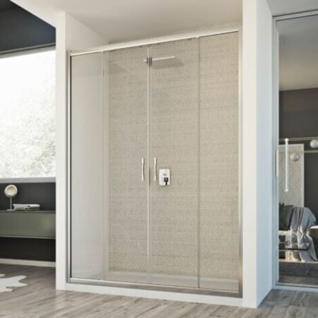 Porta doccia scorrevole vetro trasparente h 198 mod. Young 2 Ante 130 cm