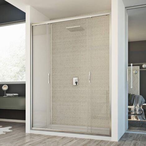 Porta doccia scorrevole vetro trasparente h 198 mod. Young 2 Ante 130 cm