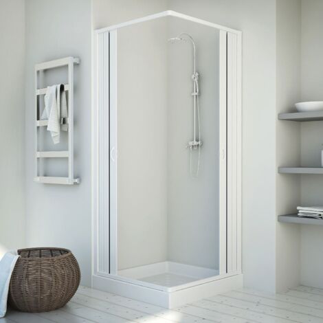 Box doccia pvc a soffietto h 185 mod. Energy Centrale 70x70 cm