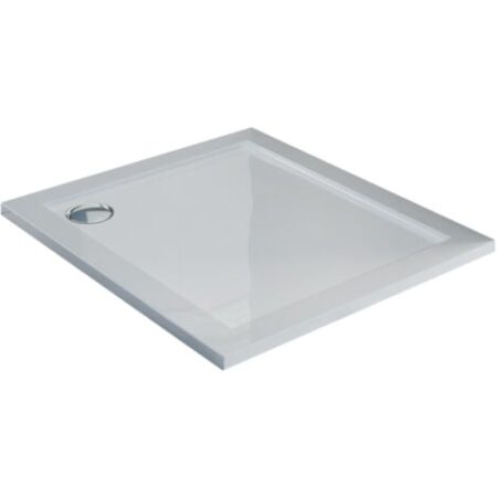 Piatto doccia in acrilico bordato bianco lucido mod. Flower 80x80x4 cm quadrato