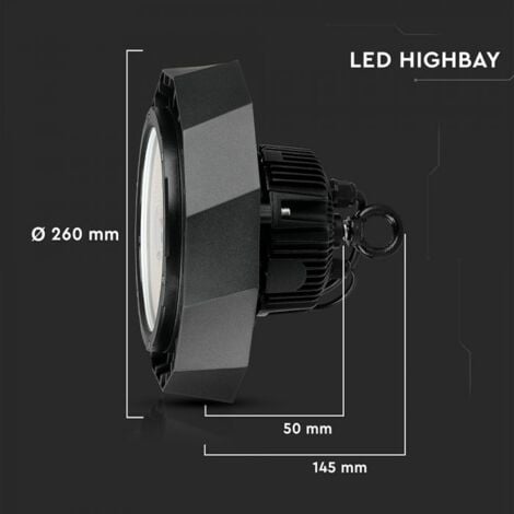 V-TAC PRO VT-9-108 Lampada industriale LED campana ufo 100W chip samsung 180lm/W smd bianco freddo 6400K dimmerabile - SKU 576