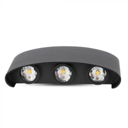 V-TAC VT-846 Lampada LED da parete 6W doppio fascio COBx6pcs up/down alluminio nero wall light 4000K IP54 - SKU 8616