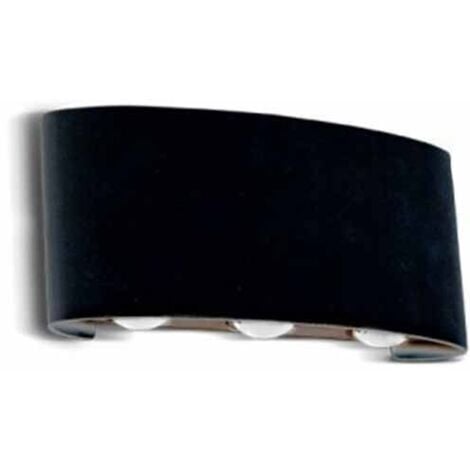 V-TAC VT-846 Lampada LED da parete 6W doppio fascio COBx6pcs up/down alluminio nero wall light 4000K IP54 - SKU 8616