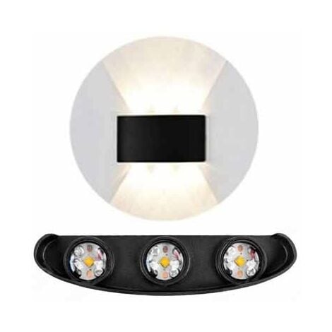 V-TAC VT-846 Lampada LED da parete 6W doppio fascio COBx6pcs up/down alluminio nero wall light 4000K IP54 - SKU 8616