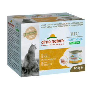 Almo Nature HFC Natural Light Meal per Gatti da 4×50 gr  Petto di Pollo