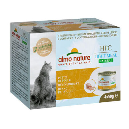 Almo Nature HFC Natural Light Meal per Gatti da 4x50 gr Petto di Pollo