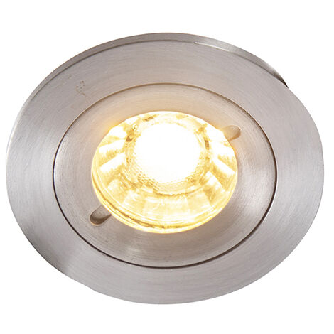 QAZQA + Faretto da incasso xena - Moderno - Alluminio - Acciaio - Tondo GU10 Max. 1 x 5 Watt