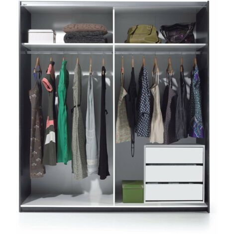Cassettiera per armadio 60x44x57 cm bianco opaco con tre cassetti - Frosinone
