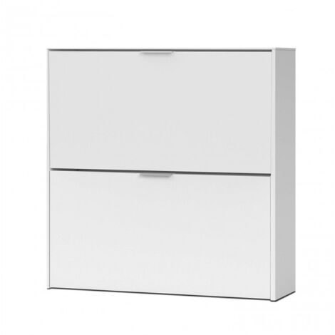 Scarpiera salvaspazio 76 cm bianco opaco a due ribalte con doppia profondità - Russia