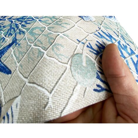 TOVAGLIA in COTONE mare MARINO coralli BLU Cm. 140x140 x4 persone