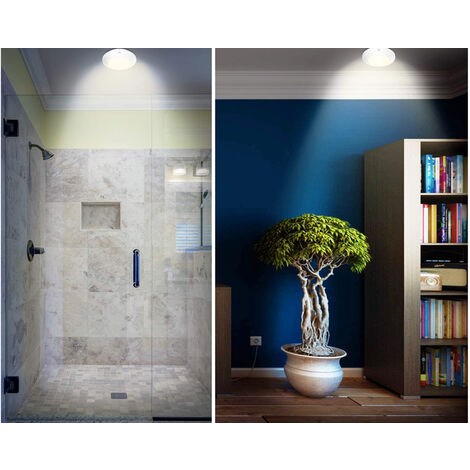 Plafoniera Led Rotonda 24W Luce Fredda Sensore Movimento Infrarossi Soffitto 175