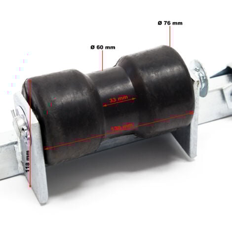 Wiltec Rulli carrello barca Staffa di supporto 80 cm max 500 kg per alaggio imbarcazioni