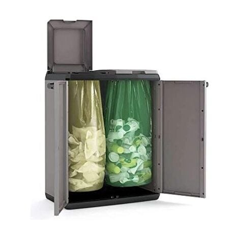 Keter Split Cabinet Recycling Basic - Armadio Per La Raccolta Differenziata - ISTA 6 - 68X39X85H