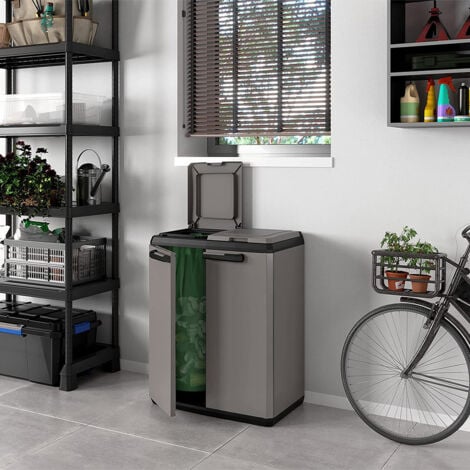 Keter Split Cabinet Recycling Basic - Armadio Per La Raccolta Differenziata - ISTA 6 - 68X39X85H