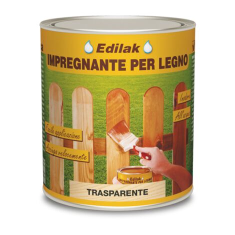 Impregnante per legno da esterno trasparente 750ml all'acqua rapido
