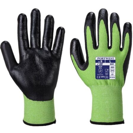 Guanti Anti Taglio Food Safe Cat 5 Verde-Nero 7