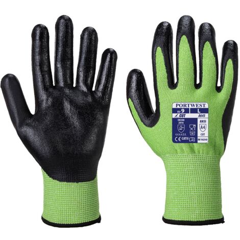 Guanti Anti Taglio Food Safe Cat 5 Verde-Nero 7