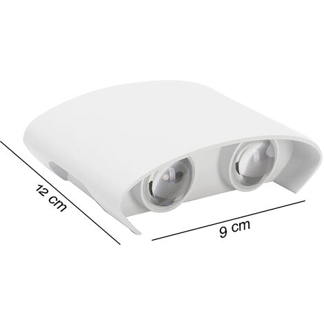Applique LED Lampada da Parete Ovale 12W Luce Calda Esterno Interno FD-10