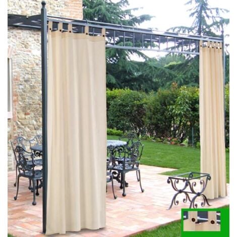 TENDA A BRETELLA PER GAZEBO GIARDINO ESTERNO TELO PARASOLE PANNA BIANCA 16418V CM 160X270 (51521)