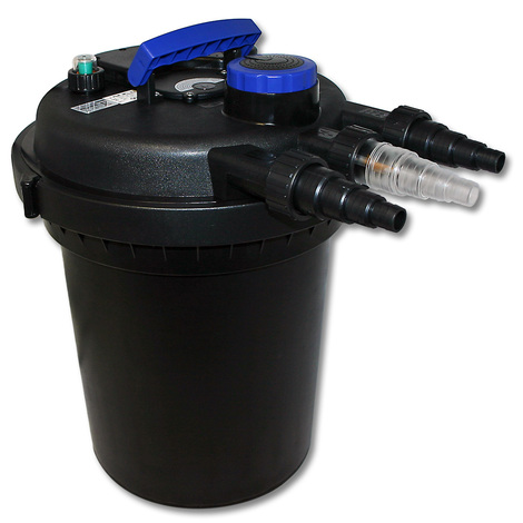 Set per laghetti da 10000l Filtro a pressione Chiarificatore UVC 11W Pompa 70W Tubo 25m