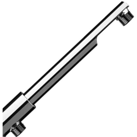 Braccio doccia minimal in ottone cromato 50 cm con deviatore