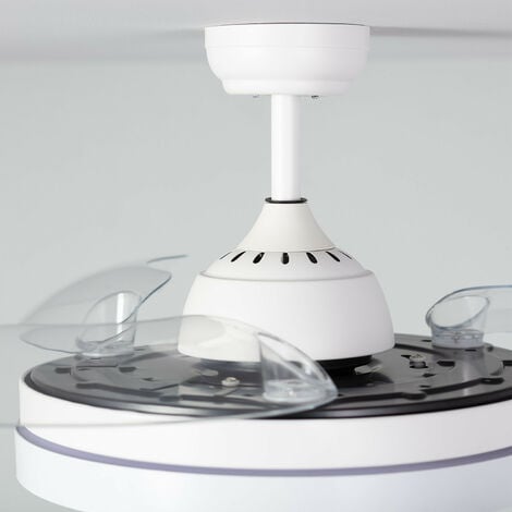 Ventilatore LED da Soffitto Dalori Bianco pale pieghevoli MOTORE DC TECHBREY 160cm