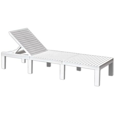 LETTINO SDRAIO PRENDISOLE IN RESINA HAITI BIANCO 195 X 65 X H78 CM