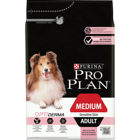 Purina Pro Plan Optiderma聽per Cani Medium Adult聽Al Salmone da 14 Kg