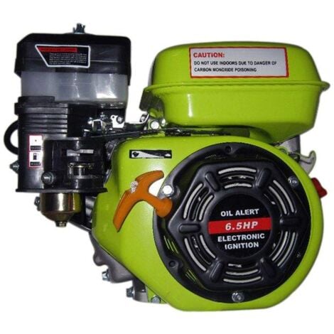 Varan Motors - 92441 Motore a benzina 6,5CV, 4,8 kW con frizione a bagno d'olio, riduttore 1/2, albero a chiavetta 19,96mm.